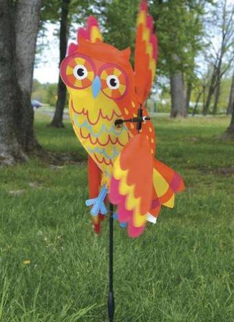 Pk Whirligig - 17 In. Orange Owl